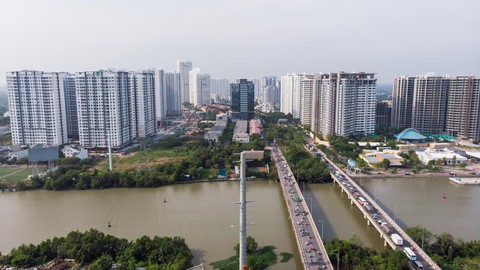 Hai trục đường khốn khổ, gây ám ảnh vì kẹt xe ở quận 7, TP HCM - Ảnh 2. Hai trục đường khốn khổ, gây ám ảnh vì kẹt xe ở quận 7, TP HCM - Ảnh 2.