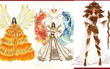 8 mẫu thiết kế dân tộc đang được Á hậu Hoàng Thùy chấm để mang tới Miss Universe 2019