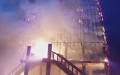 Kon Tum: Cháy rụi nhà rông giữa mưa lớn