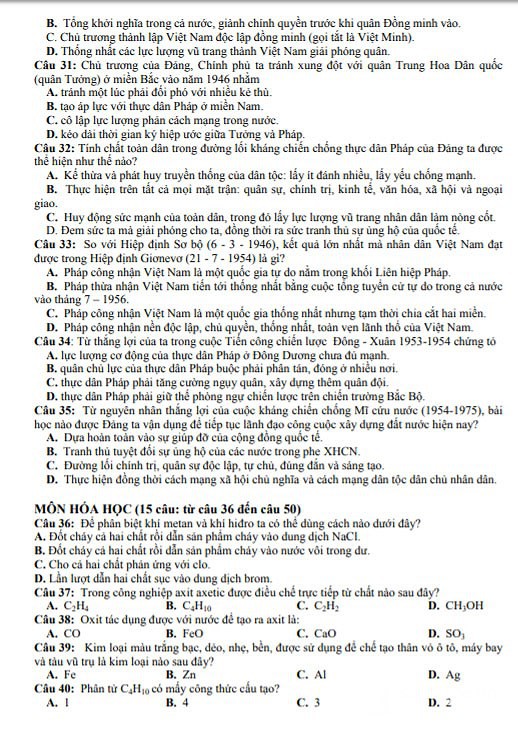 Nghệ An công bố đề thi minh họa vào lớp 10 năm học 2019-2020 - Ảnh 4. Nghệ An công bố đề thi minh họa vào lớp 10 năm học 2019-2020 - Ảnh 4.