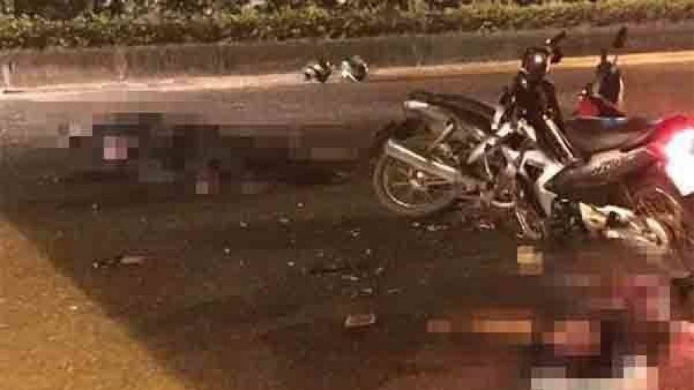 Hà Nội: Đại úy CSCĐ bị xe máy kẹp 3 chạy ngược chiều tông đã tử vong - Ảnh 1.