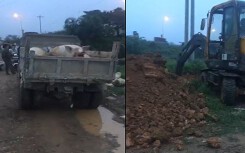 Chính quyền xã ở Hà Nội chôn lợn chết ngay gần khu dân cư