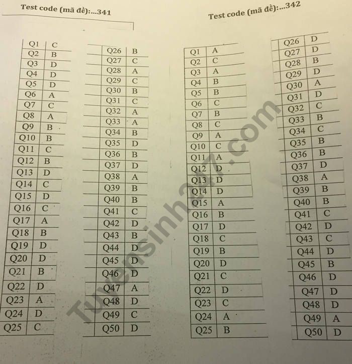 Đề thi thử THPT quốc gia 2019 môn Tiếng Anh THPT chuyên Khoa học Tự nhiên lần 3 (mã đề 341) có đáp án - Ảnh 5. Đề thi thử THPT quốc gia 2019 môn Tiếng Anh THPT chuyên Khoa học Tự nhiên lần 3 (mã đề 341) có đáp án - Ảnh 5.