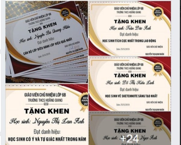28 giấy khen với danh hiệu chưa từng xuất hiện trong trường học - Ảnh 1. 28 giấy khen với danh hiệu chưa từng xuất hiện trong trường học - Ảnh 1.