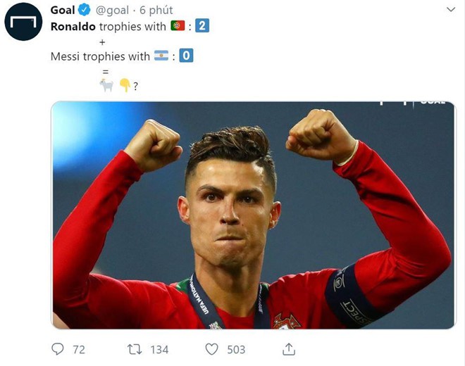 Messi bị chế nhạo trong ngày Ronaldo vô địch Nations League - Ảnh 4. Messi bị chế nhạo trong ngày Ronaldo vô địch Nations League - Ảnh 4.