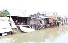 Sạt lở, xâm nhập mặn bủa vây ĐBSCL