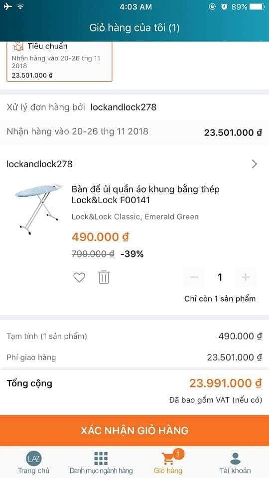 Mua hàng tại Lazada giá hơn 100.000 đồng, phải trả phí 8 triệu đồng - Ảnh 2. Mua hàng tại Lazada giá hơn 100.000 đồng, phải trả phí 8 triệu đồng - Ảnh 2.