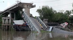 Thay mới nhịp giữa cầu bị sập ở Đồng Tháp trong bảy ngày