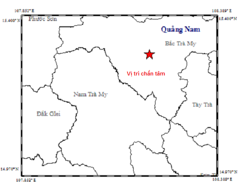 Động đất kèm tiếng nổ lớn rung chuyển Bắc Trà My - Ảnh 1. Động đất kèm tiếng nổ lớn rung chuyển Bắc Trà My - Ảnh 1.