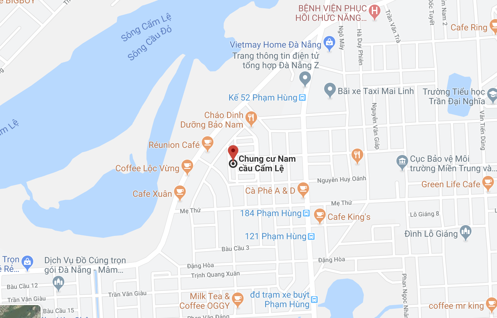 Khu dan cu nam cau cam le google map Khu dan cu nam cau cam le google map