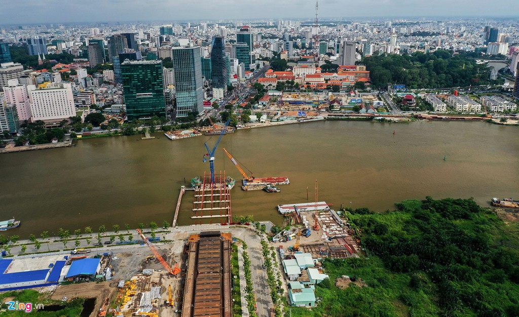 Cầu Thủ Thiêm 2 sau hơn 4 năm khởi công vẫn ì ạch - Ảnh 1. Cầu Thủ Thiêm 2 sau hơn 4 năm khởi công vẫn ì ạch - Ảnh 1.