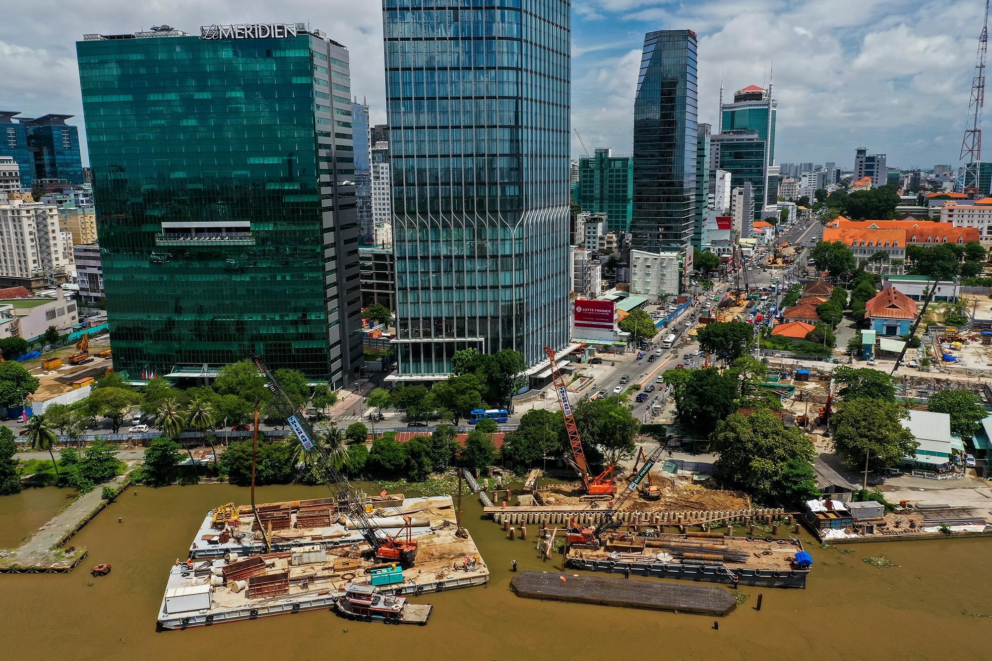 Cầu Thủ Thiêm 2 sau hơn 4 năm khởi công vẫn ì ạch - Ảnh 5. Cầu Thủ Thiêm 2 sau hơn 4 năm khởi công vẫn ì ạch - Ảnh 5.