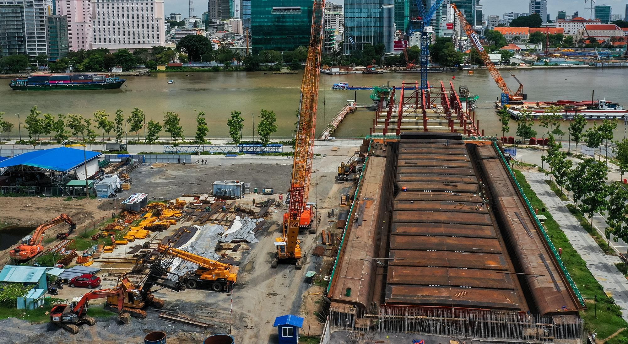 Cầu Thủ Thiêm 2 sau hơn 4 năm khởi công vẫn ì ạch - Ảnh 9. Cầu Thủ Thiêm 2 sau hơn 4 năm khởi công vẫn ì ạch - Ảnh 9.