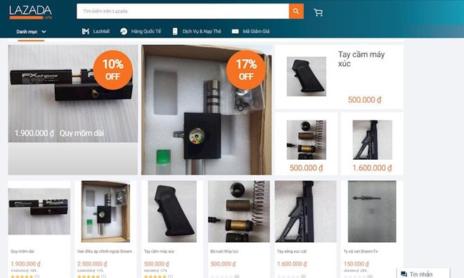 Thương nhân Trung Quốc bán thiết bị lắp ráp súng trên Lazada - Ảnh 1.
