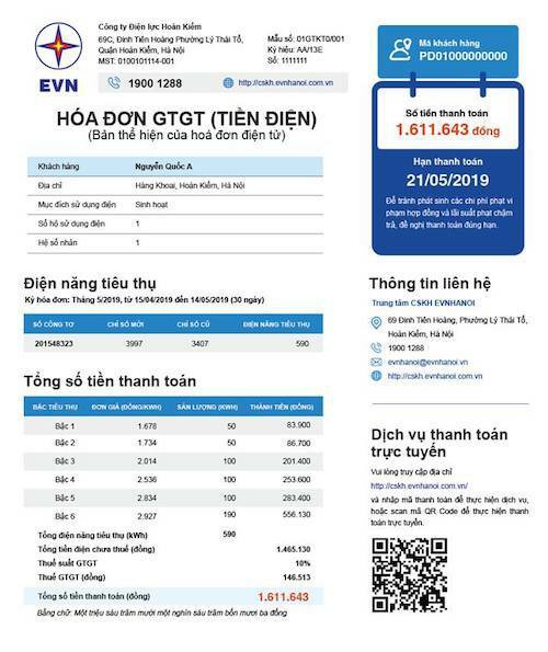 EVN thay mới hoá đơn tiền điện trong tháng 9 - Ảnh 1. EVN thay mới hoá đơn tiền điện trong tháng 9 - Ảnh 1.
