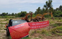 Dự án Trung Lương-Mỹ Thuận: Nhà thầu thi công giăng băng rôn đòi nợ
