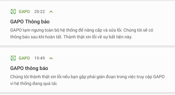 MXH Gapo tạm ngừng hoạt động để sửa lỗi ngay trong ngày ra mắt - Ảnh 1. MXH Gapo tạm ngừng hoạt động để sửa lỗi ngay trong ngày ra mắt - Ảnh 1.