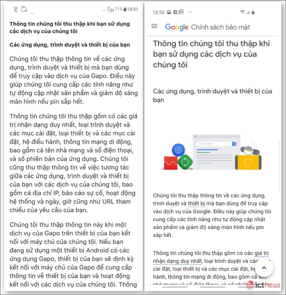 Nghi vấn mạng xã hội Gapo sao chép chính sách bảo mật của Google không sai một chữ - Ảnh 4.