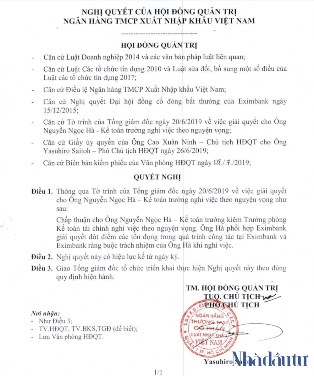 Ông Cao Xuân Ninh trở lại ghế Chủ tịch Eximbank - Ảnh 3. Ông Cao Xuân Ninh trở lại ghế Chủ tịch Eximbank - Ảnh 3.