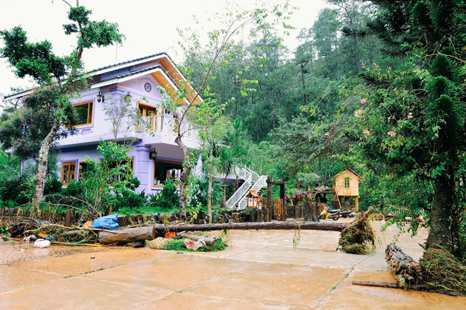 Khu nghỉ dưỡng Ma Rừng Lữ Quán tan hoang sau cơn lũ quét - Ảnh 4.