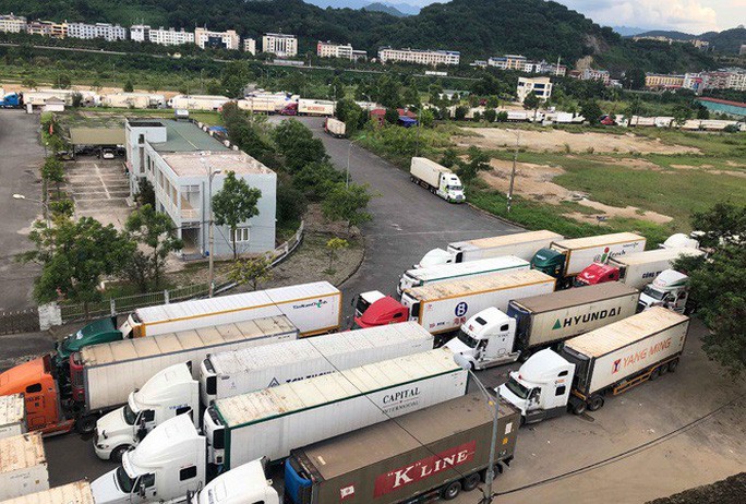 Trung Quốc siết thông quan, hơn 500 xe container thanh long ùn ứ tại cửa khẩu Lào Cai - Ảnh 1. Trung Quốc siết thông quan, hơn 500 xe container thanh long ùn ứ tại cửa khẩu Lào Cai - Ảnh 1.