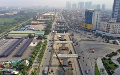 Đường trên cao Mai Dịch - Nam Thăng Long hơn 5.000 tỉ đồng đang thành hình