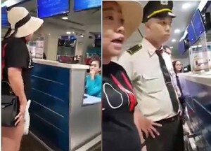 Nữ công an chửi nhân viên hàng không