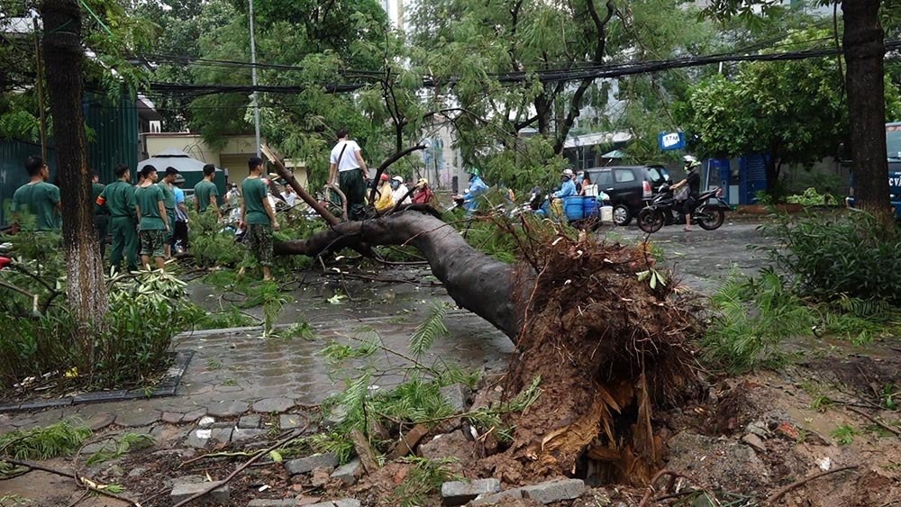 Trận cuồng phong tại Linh Đàm chiều 24/8: Chuyên gia thời tiết nói gì? - Ảnh 1. Trận cuồng phong tại Linh Đàm chiều 24/8: Chuyên gia thời tiết nói gì? - Ảnh 1.