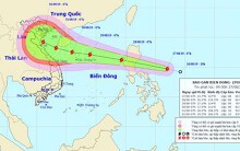 Bão Podul giật cấp 10, di chuyển nhanh vào Biển Đông