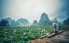 Nghỉ lễ, kéo đến Ninh Bình check in đầm sen 'khổng lồ', mùa thu vẫn nở hoa