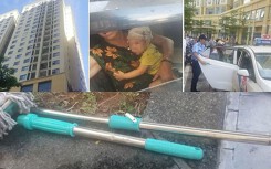 Bé trai 16 tháng tuổi chảy máu đầu vì bị chổi lau nhà từ tầng 17 chung cư rơi trúng