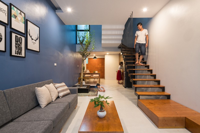Nhà ống bên ngoài đơn giản nhưng bên trong thoáng đãng - Ảnh 7. Nhà ống bên ngoài đơn giản nhưng bên trong thoáng đãng - Ảnh 7.