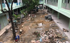 Nhiều trường học Đà Nẵng ngổn ngang vật liệu, rác thải trước ngày khai giảng