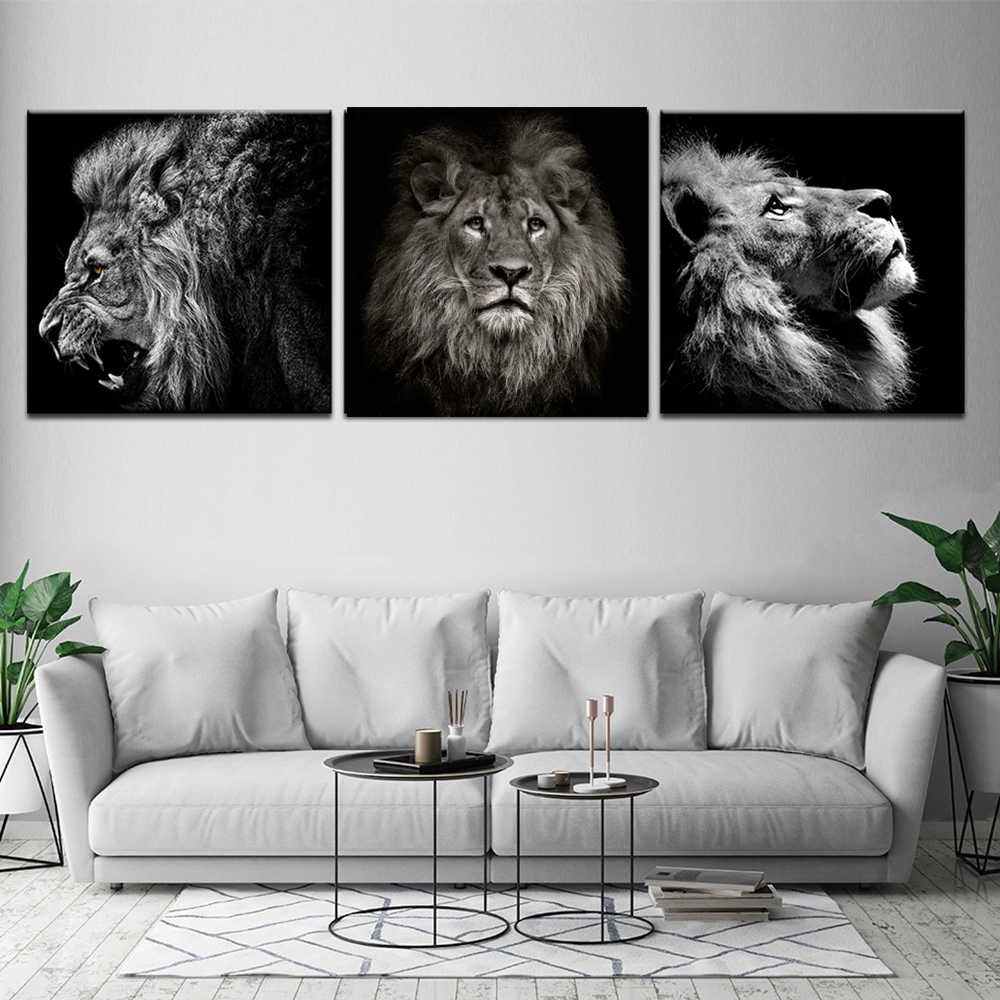 Modern-Black-and-White-Africa-Jungle-Wild-Animal-Lion-Tiger-Leopard-Canvas-Painting-Living-Room-Wall Modern-Black-and-White-Africa-Jungle-Wild-Animal-Lion-Tiger-Leopard-Canvas-Painting-Living-Room-Wall