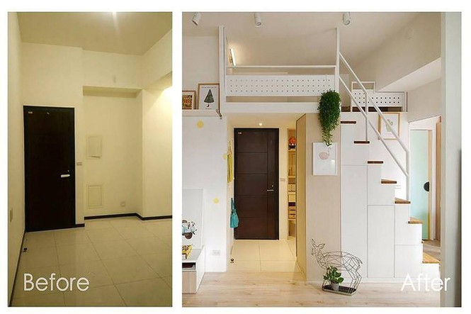 Căn hộ 30m2 chật hẹp, tối tăm như rộng gấp đôi sau cải tạo - Ảnh 4. Căn hộ 30m2 chật hẹp, tối tăm như rộng gấp đôi sau cải tạo - Ảnh 4.
