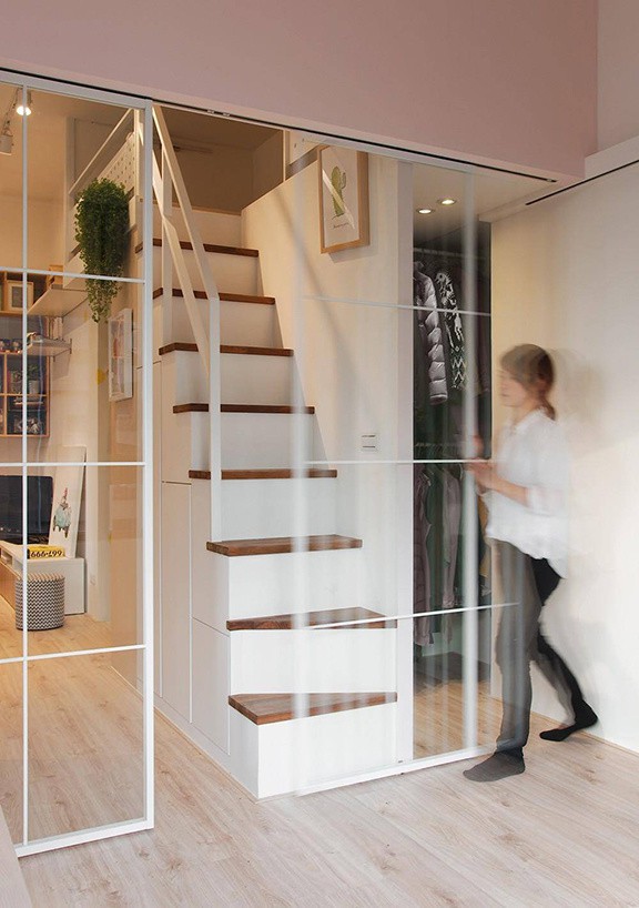 Căn hộ 30m2 chật hẹp, tối tăm như rộng gấp đôi sau cải tạo - Ảnh 5. Căn hộ 30m2 chật hẹp, tối tăm như rộng gấp đôi sau cải tạo - Ảnh 5.