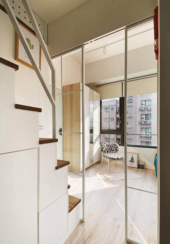Căn hộ 30m2 chật hẹp, tối tăm như rộng gấp đôi sau cải tạo - Ảnh 6. Căn hộ 30m2 chật hẹp, tối tăm như rộng gấp đôi sau cải tạo - Ảnh 6.