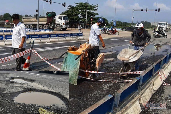 Ổ gà, ổ voi tái xuất trên cao tốc 34.000 tỷ: VEC đổ tại trời mưa - Ảnh 3. Ổ gà, ổ voi tái xuất trên cao tốc 34.000 tỷ: VEC đổ tại trời mưa - Ảnh 3.