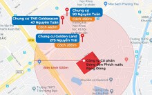 Những chung cư nằm trong bán kính 500m có nguy cơ ô nhiễm quanh nhà máy Rạng Đông