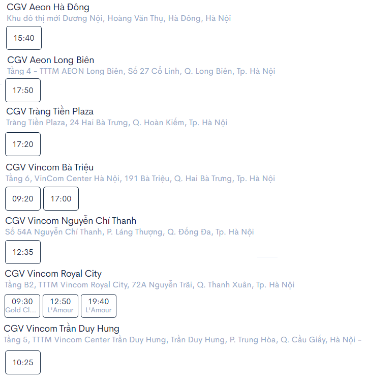 Lịch chiếu phim ngày mai (2/1) tại một số rạp CGV Hà Nội - Ảnh 6. Lịch chiếu phim ngày mai (2/1) tại một số rạp CGV Hà Nội - Ảnh 6.