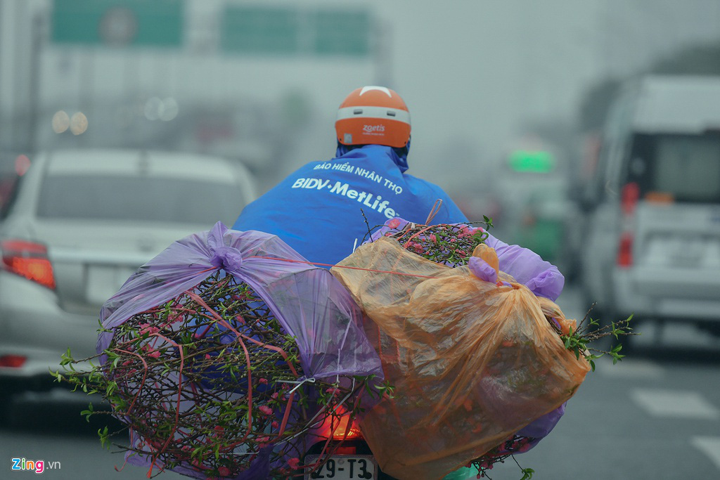 Hà Nội chìm trong sương mù ngày giáp Tết - Ảnh 9.