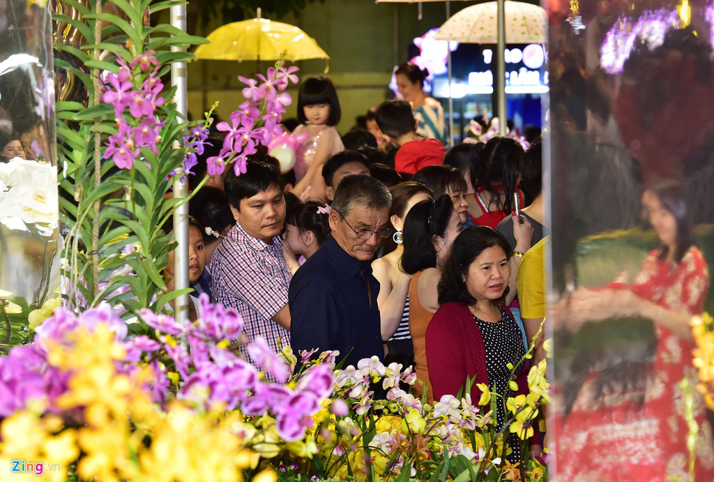 Biển người chen nhau chụp hình ở đường hoa Nguyễn Huệ - Ảnh 5. Biển người chen nhau chụp hình ở đường hoa Nguyễn Huệ - Ảnh 5.