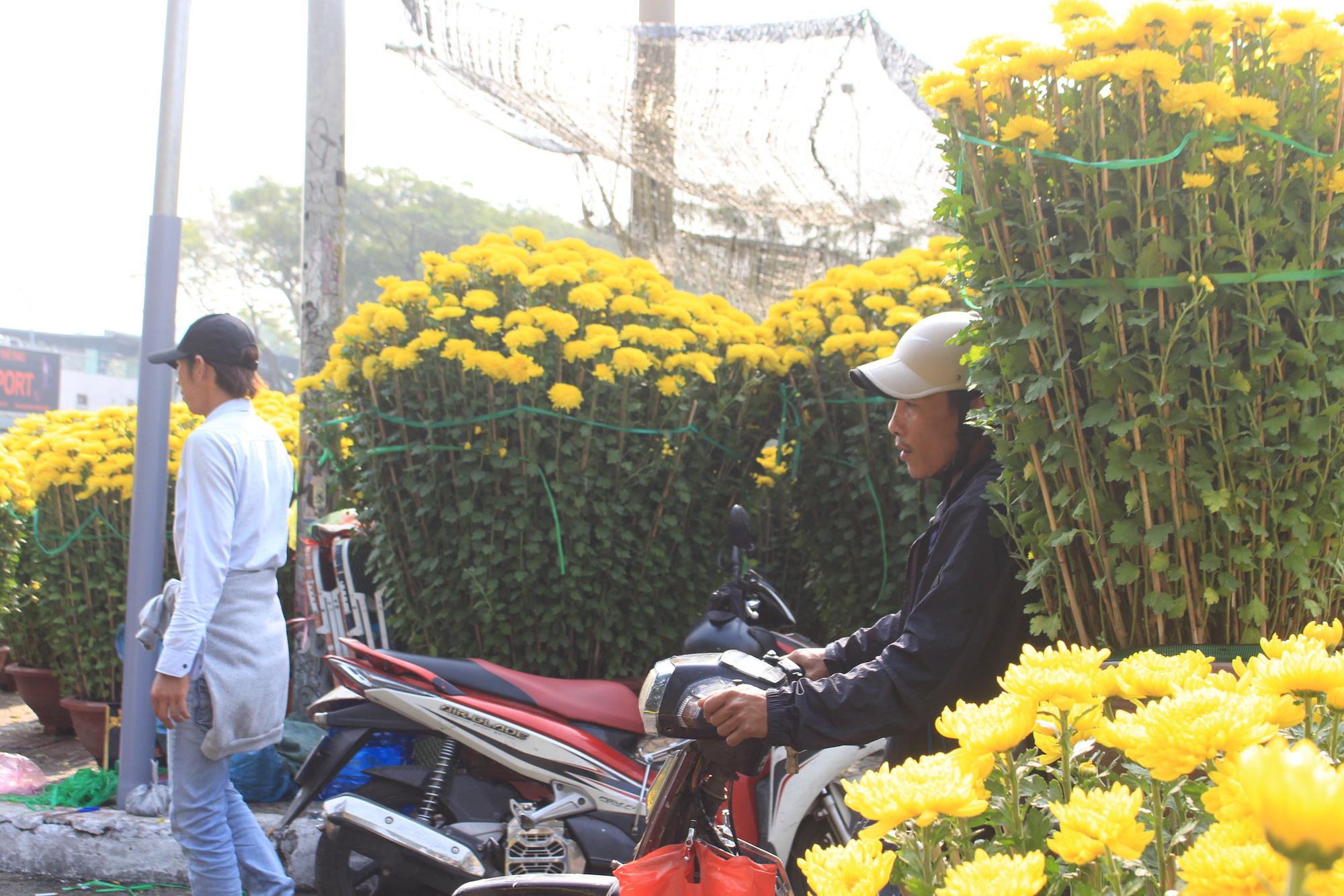 Xe ôm nghỉ việc, chở hoa Tết kiếm tiền triệu mỗi ngày - Ảnh 2. Xe ôm nghỉ việc, chở hoa Tết kiếm tiền triệu mỗi ngày - Ảnh 2.