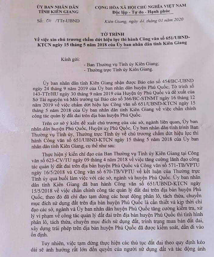Kiên Giang xin chủ trương bỏ lệnh tạm dừng phân lô, tách thửa ở Phú Quốc - Ảnh 1. Kiên Giang xin chủ trương bỏ lệnh tạm dừng phân lô, tách thửa ở Phú Quốc - Ảnh 1.