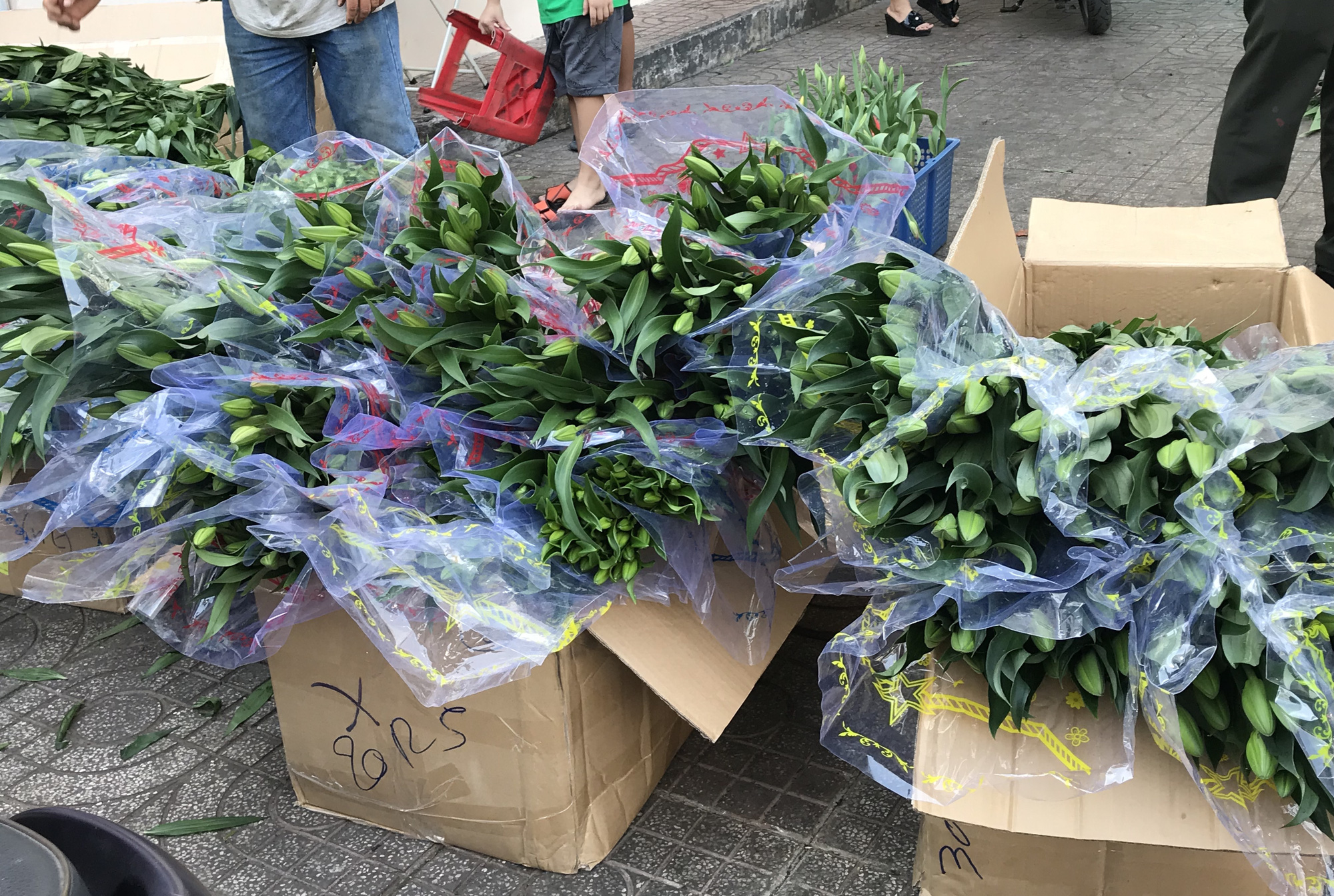 Hoa tươi tại 2 chợ hoa sỉ lớn nhất Sài Gòn chất đống lên xe rác trưa 30 Tết - Ảnh 9.