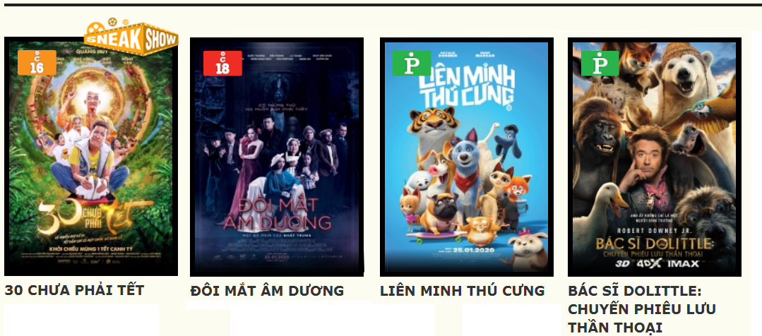 Lịch chiếu phim ngày mai (25/1) tại các rạp Lotte Hà Nội - Ảnh 1. Lịch chiếu phim ngày mai (25/1) tại các rạp Lotte Hà Nội - Ảnh 1.