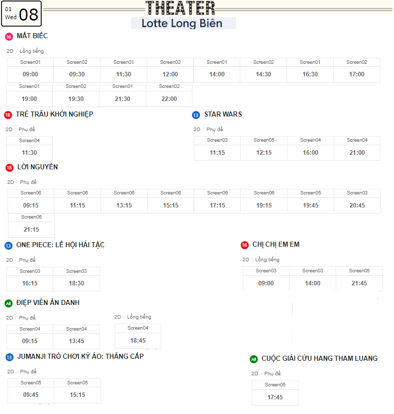 Lịch chiếu phim ngày mai (8/1) tại các rạp Lotte Hà Nội - Ảnh 5. Lịch chiếu phim ngày mai (8/1) tại các rạp Lotte Hà Nội - Ảnh 5.
