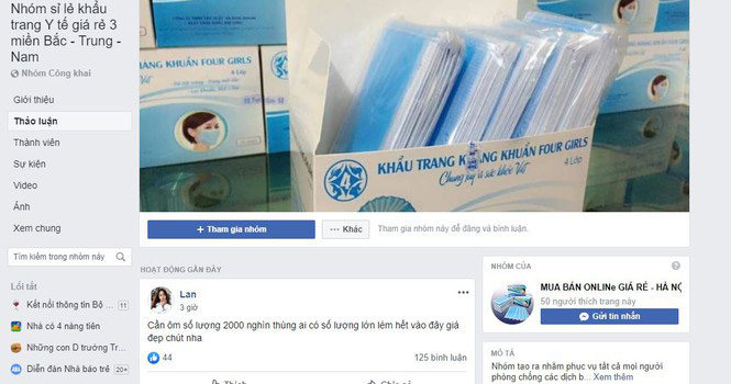 Tạm giữ 143.000 khẩu trang được mua gom với giá hơn 1 tỉ đồng qua Facebook - Ảnh 1. Tạm giữ 143.000 khẩu trang được mua gom với giá hơn 1 tỉ đồng qua Facebook - Ảnh 1.