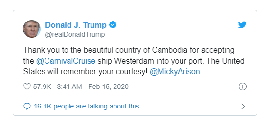 Hành khách vui mừng vì tàu Westerdam đã cập cảng tại Campuchia - Ảnh 2. Hành khách vui mừng vì tàu Westerdam đã cập cảng tại Campuchia - Ảnh 2.