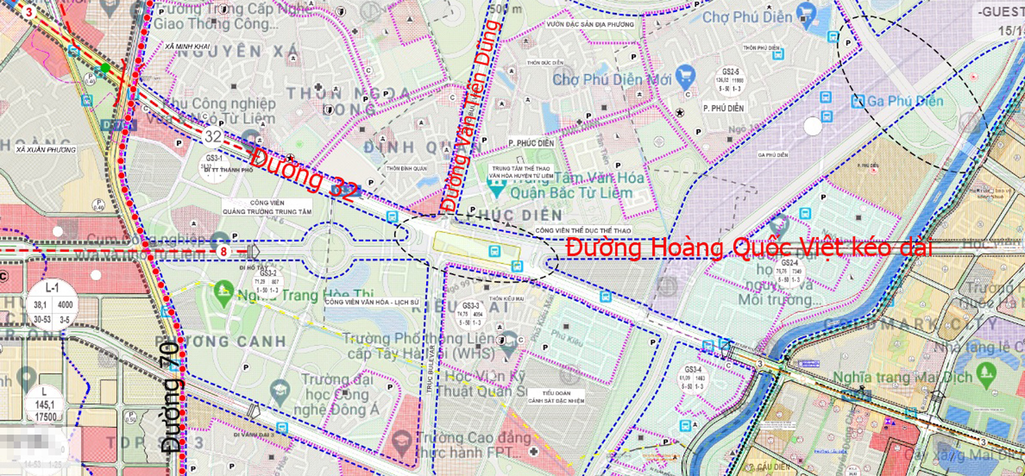 Đường sẽ mở theo qui hoạch: Toàn cảnh đường Hoàng Quốc Việt kéo dài đến Vành đai 4 - Ảnh 9. Đường sẽ mở theo qui hoạch: Toàn cảnh đường Hoàng Quốc Việt kéo dài đến Vành đai 4 - Ảnh 9.